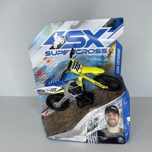 NEW - SX SuperCross Adam Enticknap Yellow/blue/white CRF450 1st Edition 722 - Picture 1 of 8